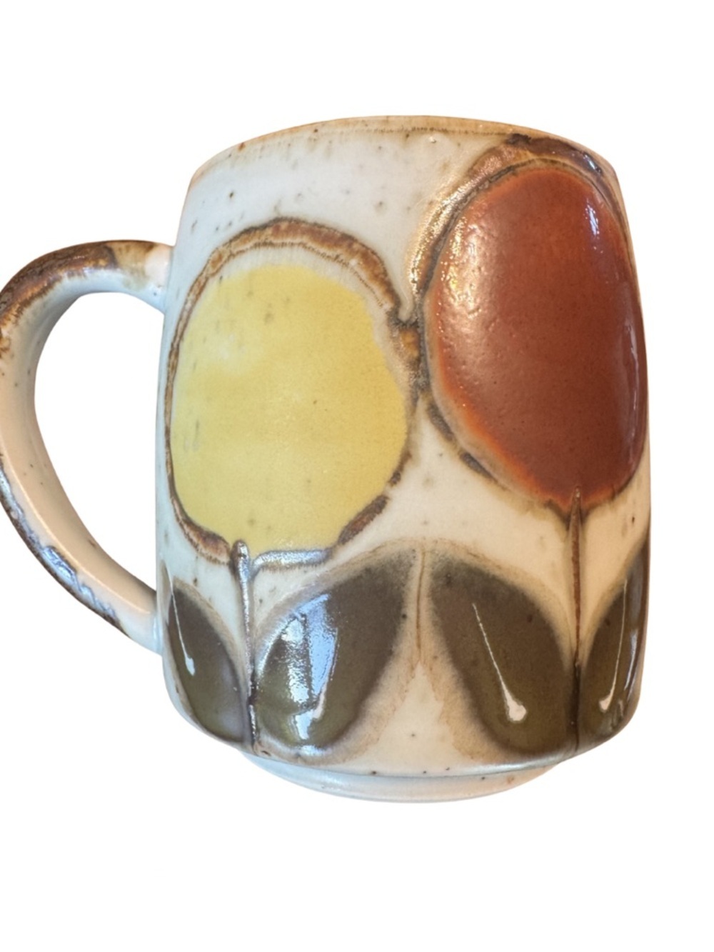 Vintage Otagiri Style Floral Stoneware Mugs Japan 1970s Cabin Cottagecore 4 - Picture 4 of 6